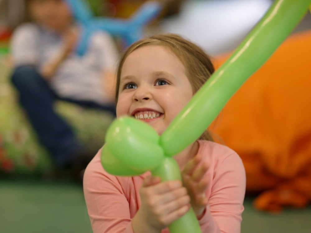 Little girl enjoying entertainment