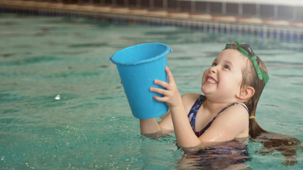 Little girl in pool